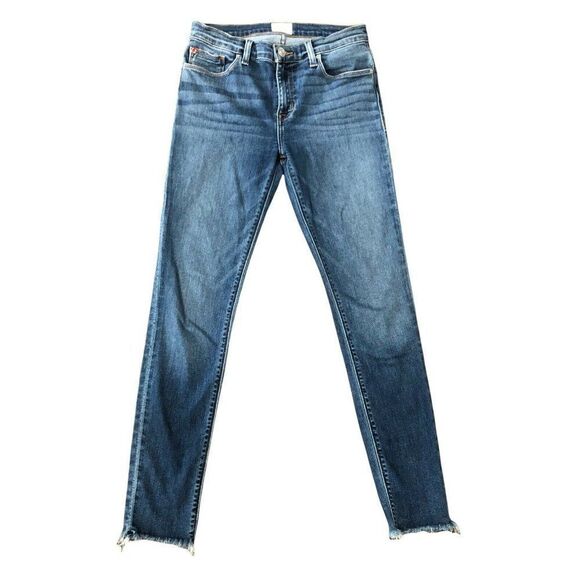 Hudson Natalie Super Skinny Women's 26 X 27 Jeans Stretch Mid-Rise Ankle Raw Hem - Picture 1 of 12